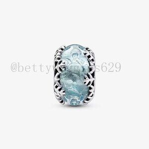 Pandora Winter Blue Snowflake Murano Charm